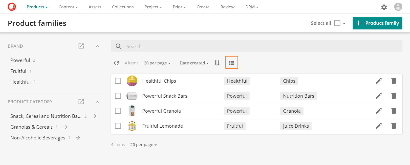 product-families-sitecore-documentation