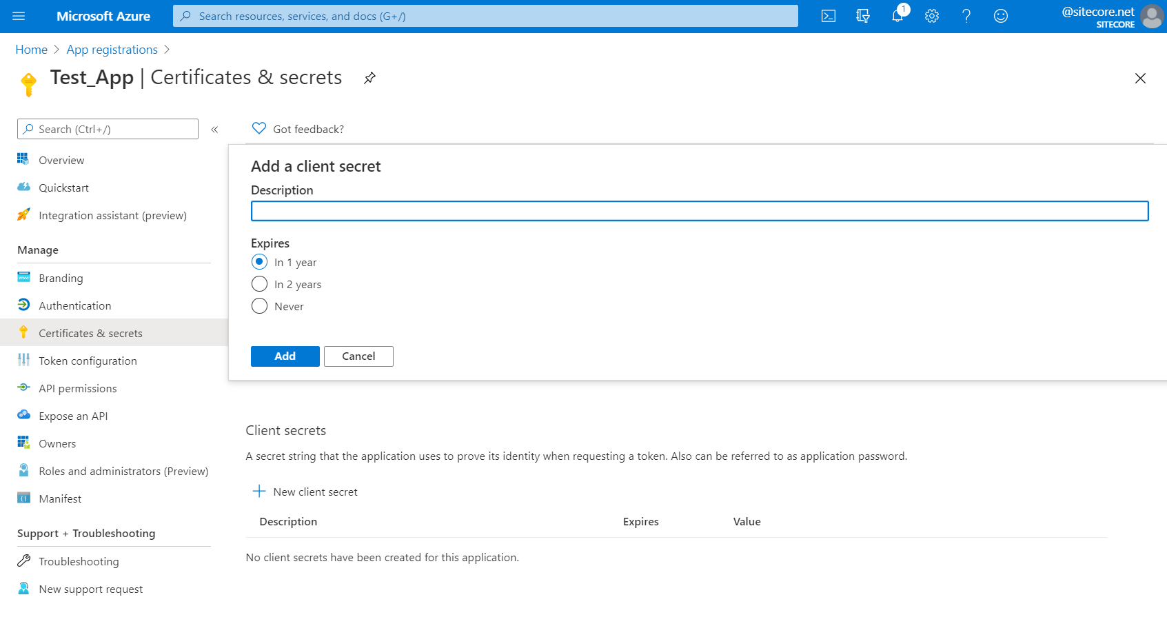 OneDrive setup | Sitecore Documentation