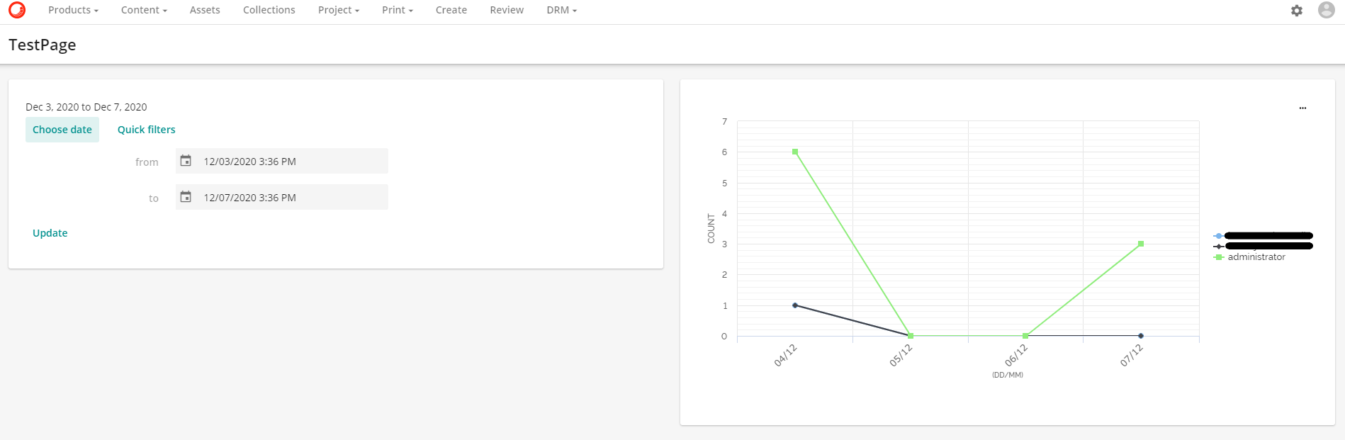 Chart filter sitecore documentation