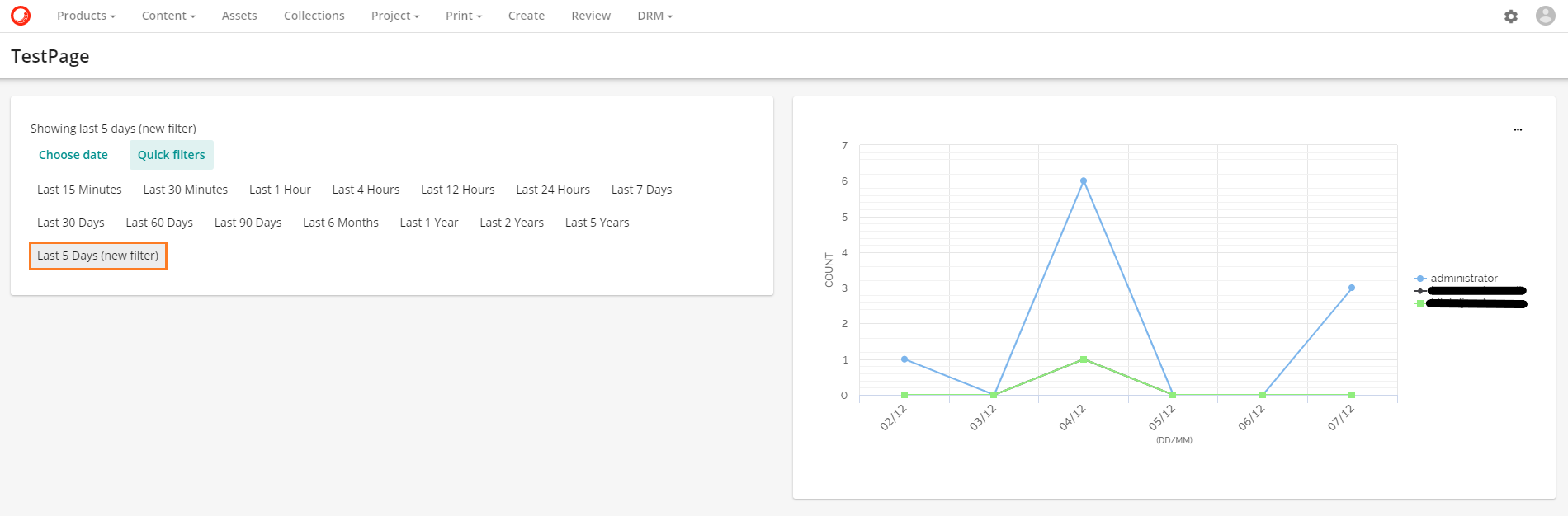 Chart filter Sitecore Documentation