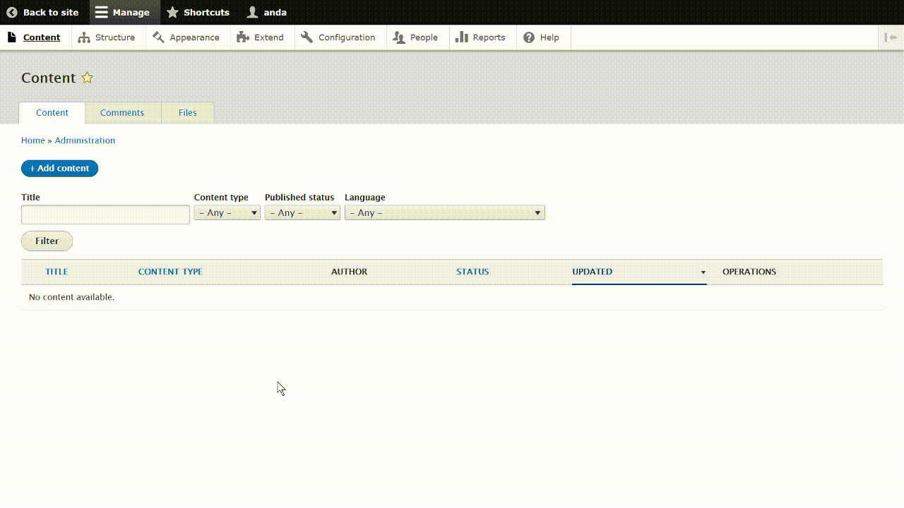 importing an asset into Drupal content