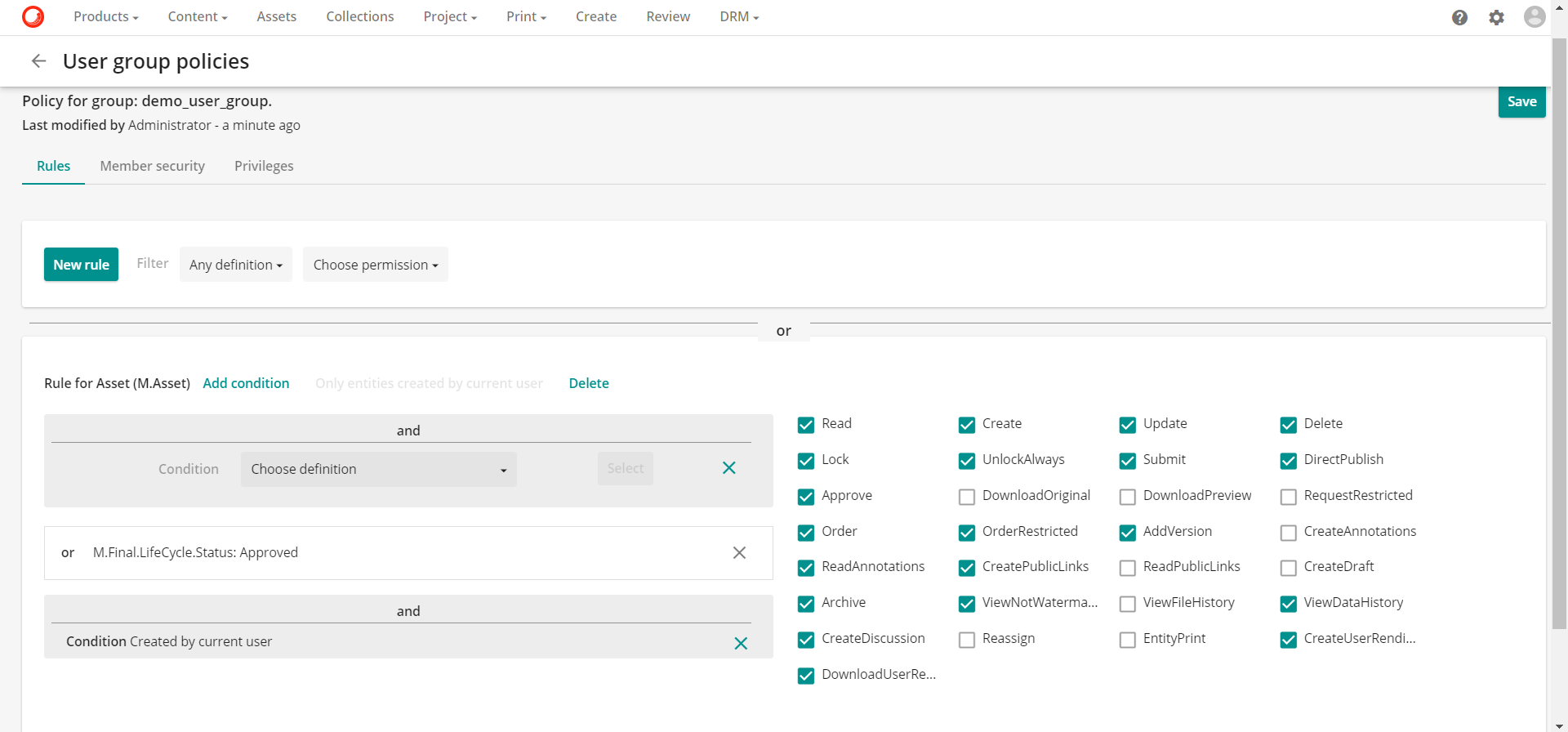 ユーザー グループ ポリシーの設定 | Sitecore Documentation